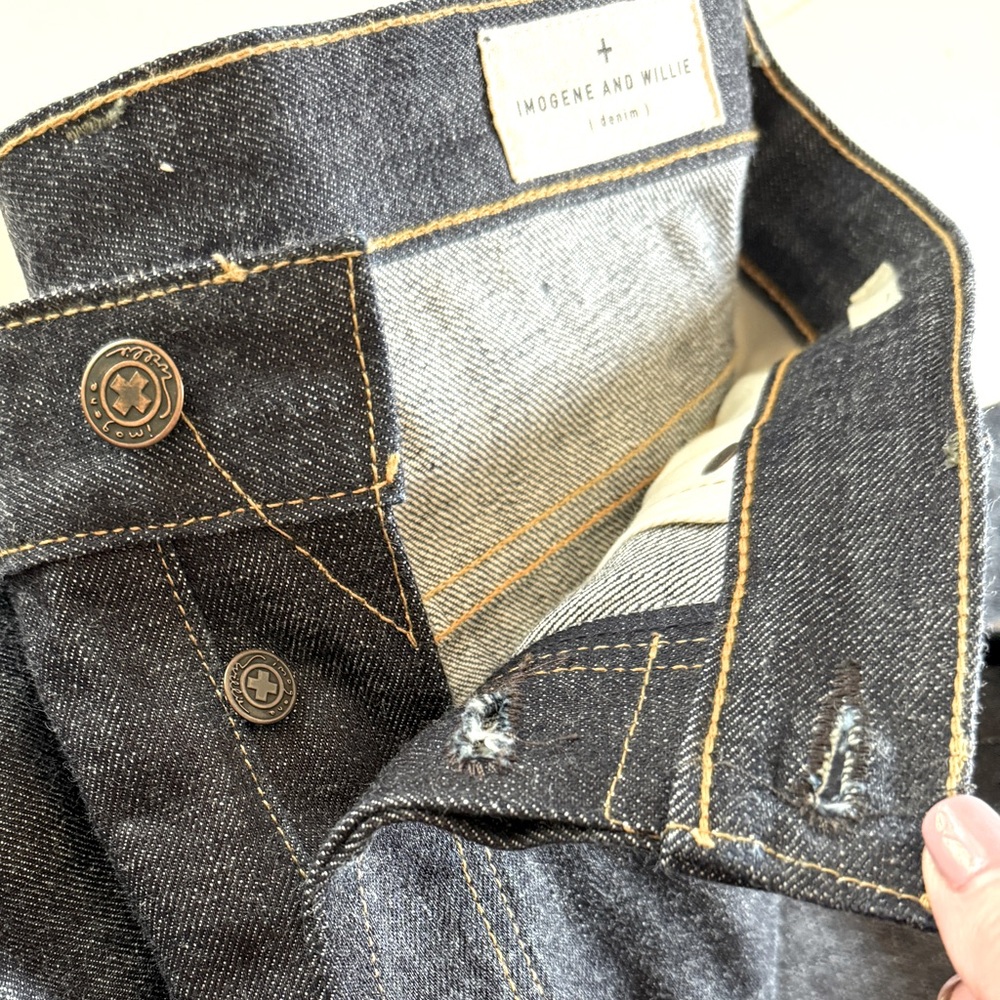 Imogene + Willie Willie Indigo Selvage Jeans Rinse Size 36 - Picture 8 of 12